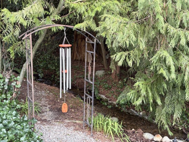 Amazing Grace Wind Chime beside Creek