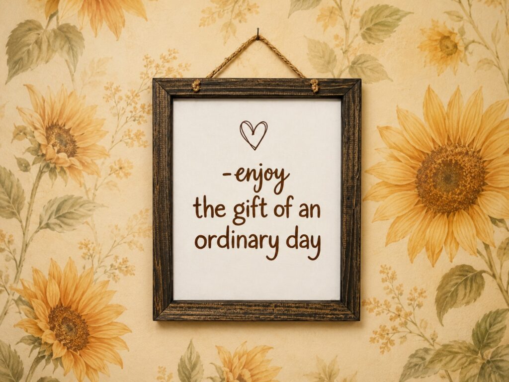 Enjoy the Gift of An Ordinary Day